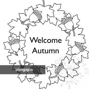 Autumn leaves frame – Coloring Page