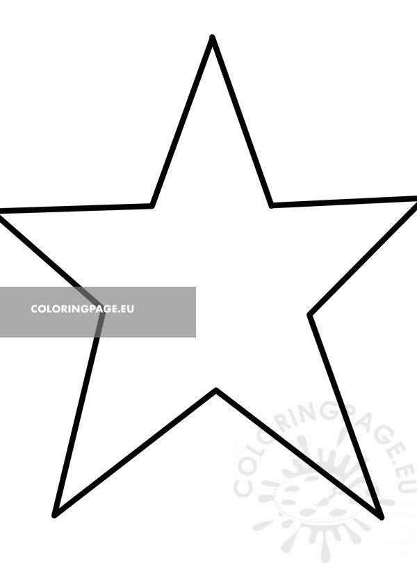 Primitive Star Template Printable Coloring Page