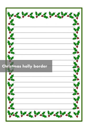 Free Christmas Letter Borders – Coloring Page