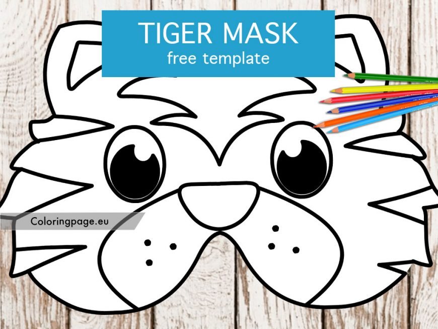 Printable Tiger Mask Template Coloring Page