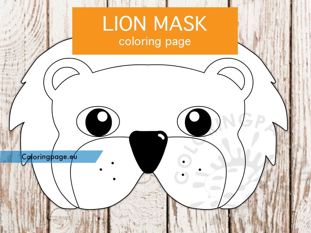Lion mask template free printable – Coloring Page