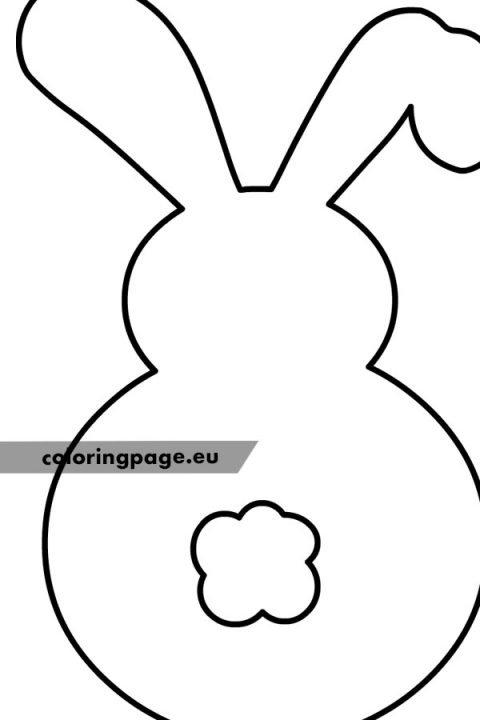 Bunny Tail Outline – Coloring Page