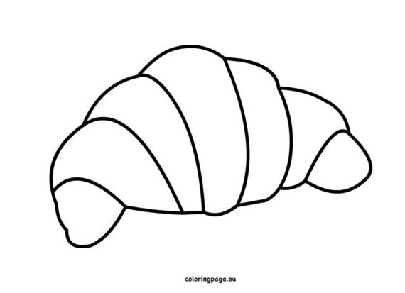 Croissant Coloring Page