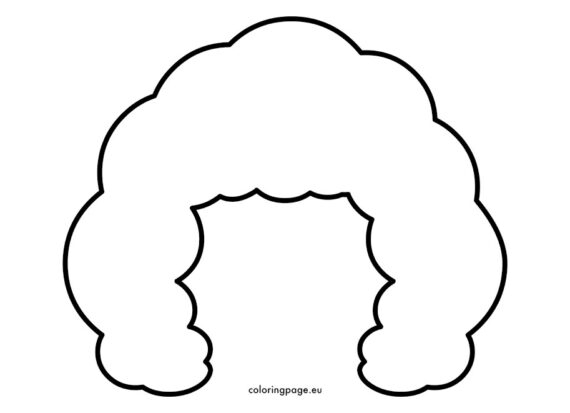 Clown Hair Coloring Page