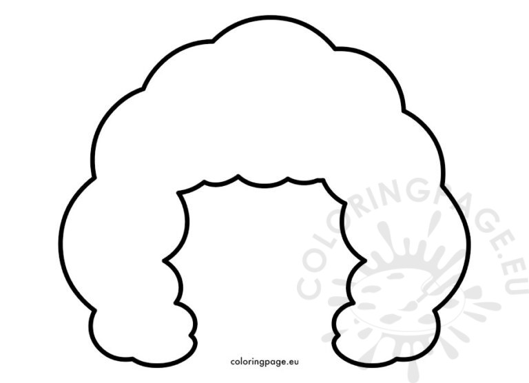 Clown Hair Coloring Page