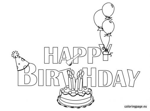 Happy Birthday coloring page | Coloring Page