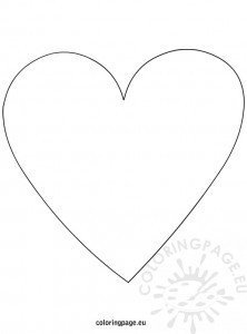 Heart shape template – Coloring Page