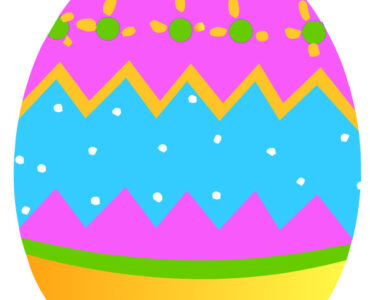 large colored easter egg