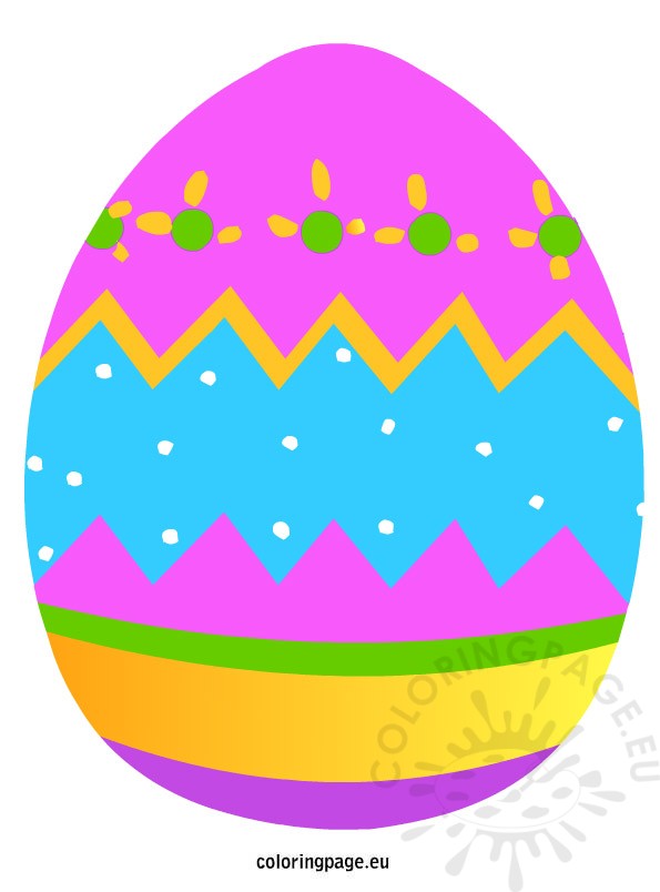 large colored easter egg