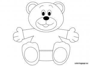 Bear with open arms coloring – Coloring Page