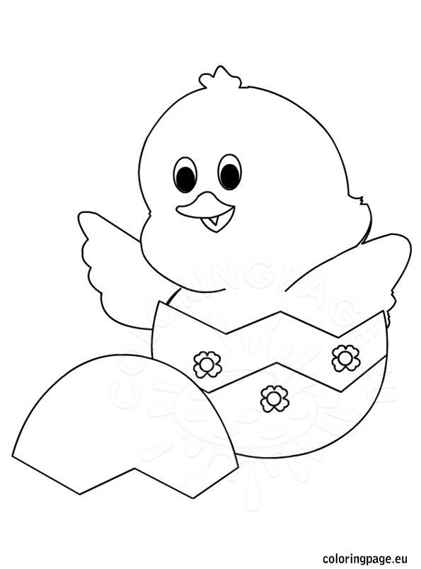 chick egg coloring page