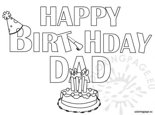 Happy Birthday Dad coloring page Coloring Page Happy Birthday Dad coloring page Coloring Page