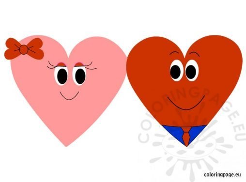 Valentine's Day card with heart | Coloring Page