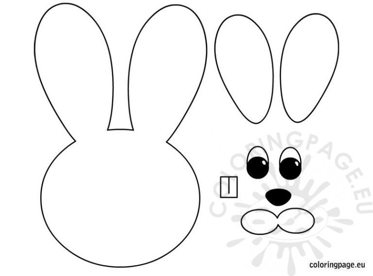 Easter Bunny - Paper craft | Coloring Page