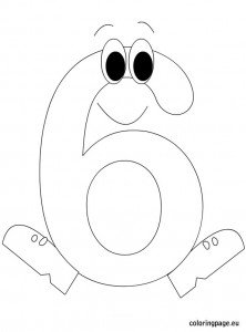 Number Six Coloring Page