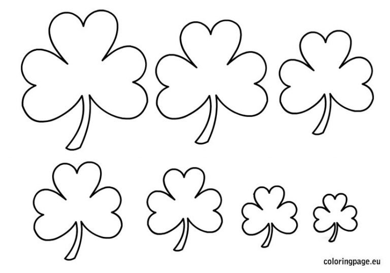 Shamrock Shape Template Coloring Page