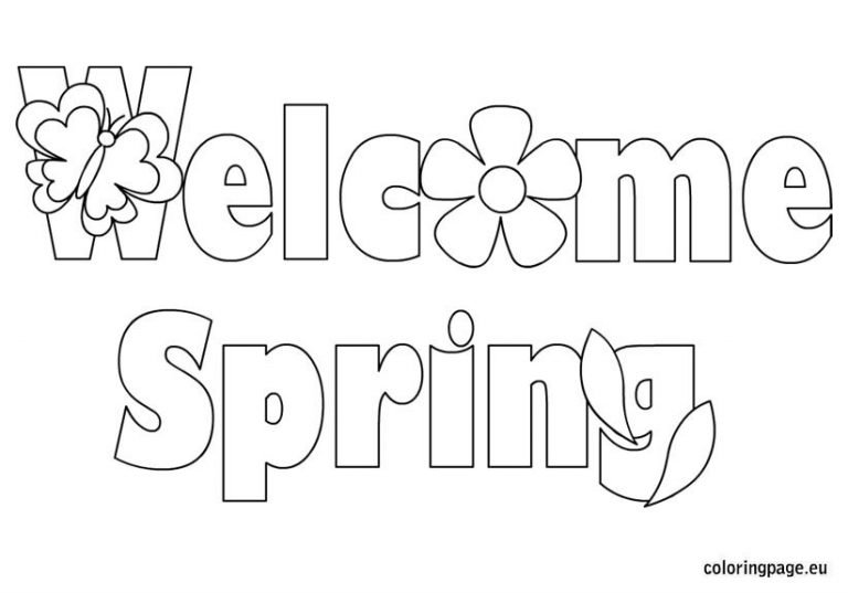 Welcome Spring coloring page – Coloring Page