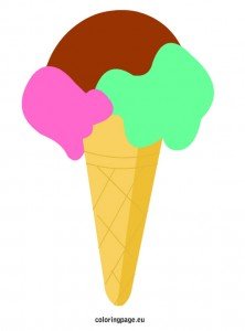 Ice Cream – Coloring Page