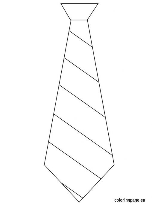 Father's Day - Template tie | Coloring Page