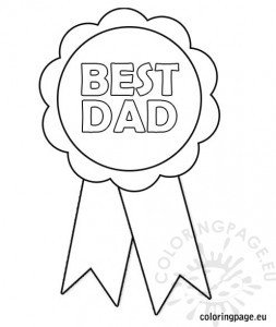 Father's Day rosette | Coloring Page