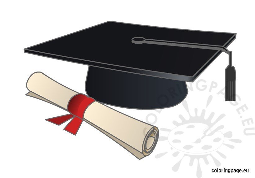 graduation cap and diploma