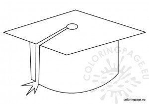 Graduation cap coloring page | Coloring Page