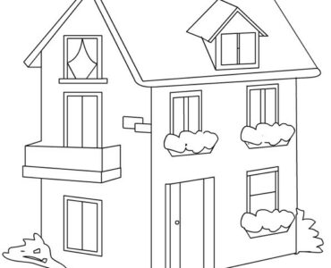 house coloring page
