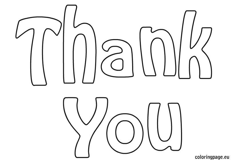 Thank You Coloring Page Coloring Page