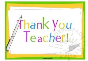 Teacher Appreciation - Thank you teacher | Coloring Page