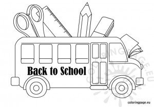 back to school coloring  school bus  coloring page