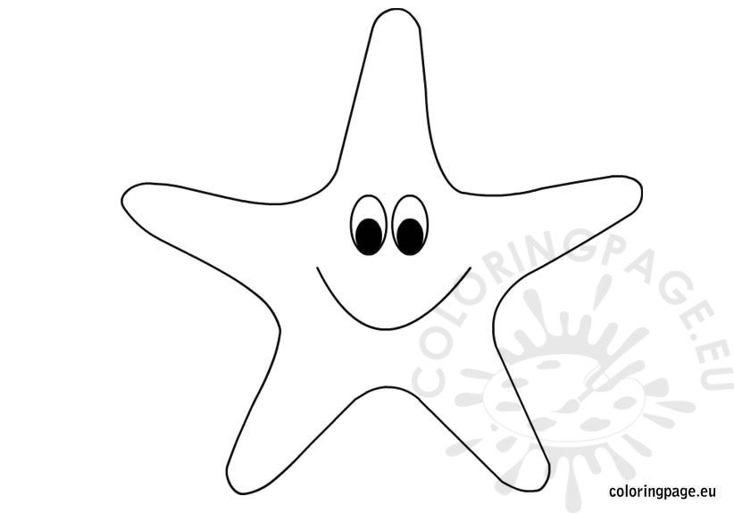 Starfish coloring page for kids – Coloring Page