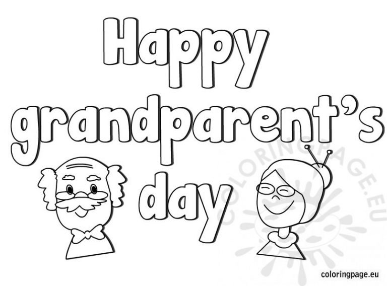 Happy grandparent's day coloring page | Coloring Page