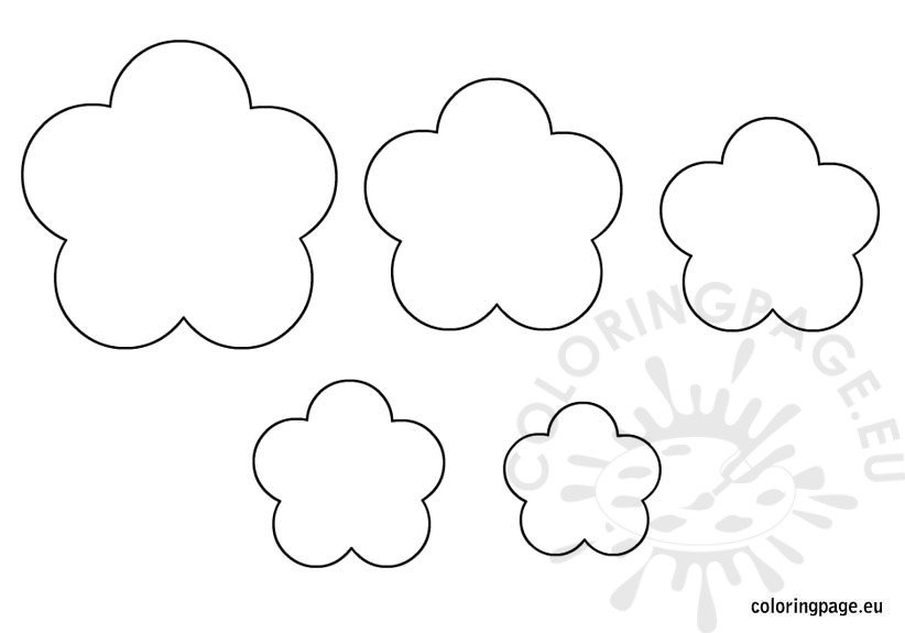 Flowers Template Printable Coloring Page