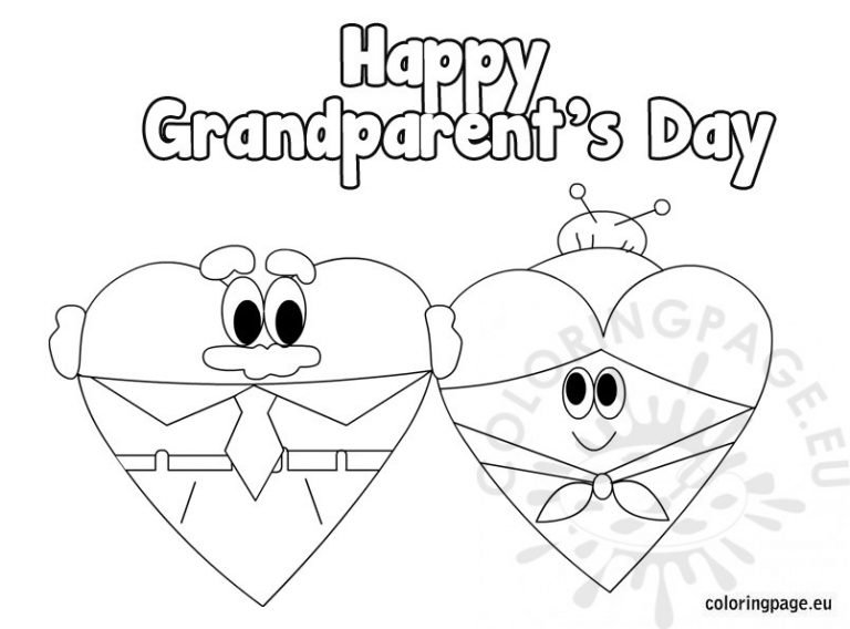 Happy grandparent's day coloring sheets | Coloring Page