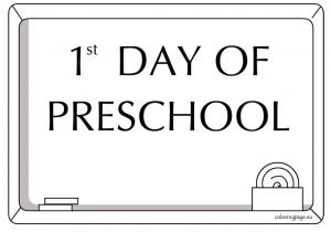 Free First Day of School Printable | Coloring Page