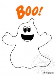 Boo! Ghost – Coloring Page