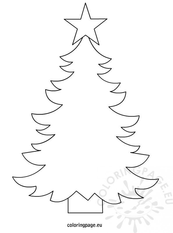  Christmas Tree Template To Print Coloring Page