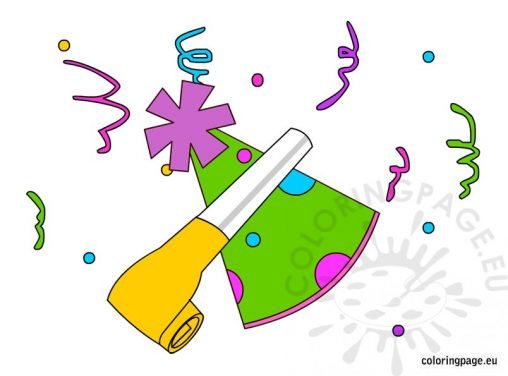 New Year – Coloring Page