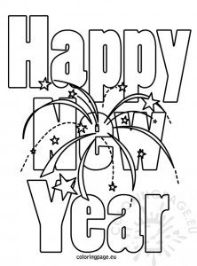Happy New Year Coloring Pictures | Coloring Page