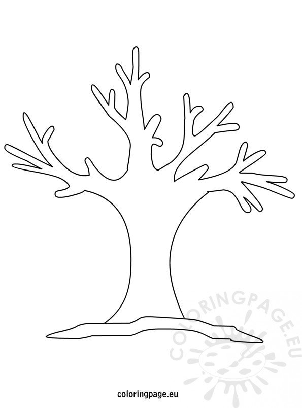 Winter tree - Coloring Page