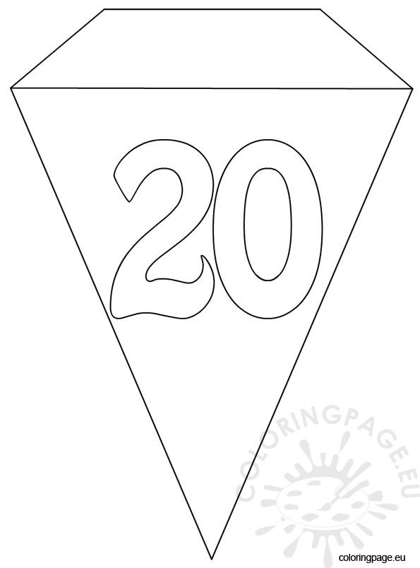 20th party flag template