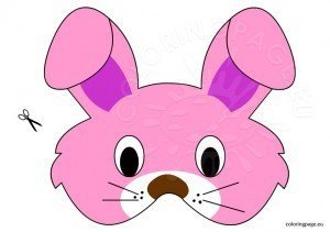 Rabbit mask | Coloring Page