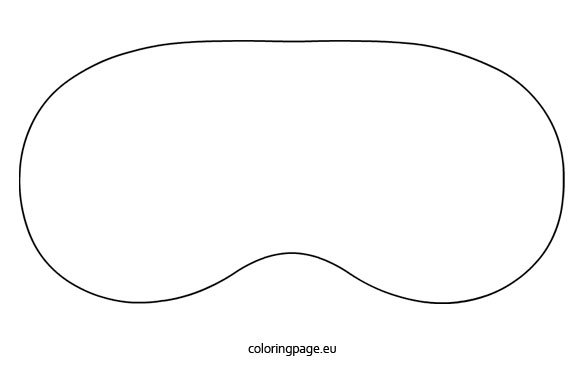 Sleep Mask Pattern Coloring Page