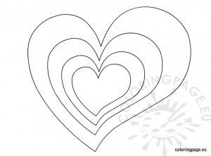 Hearts shape | Coloring Page