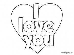 Valentine's Day I love you coloring page | Coloring Page