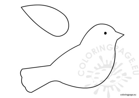 Bird outline template Coloring Page