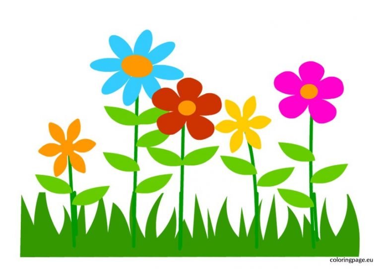 Colorful spring flowers | Coloring Page