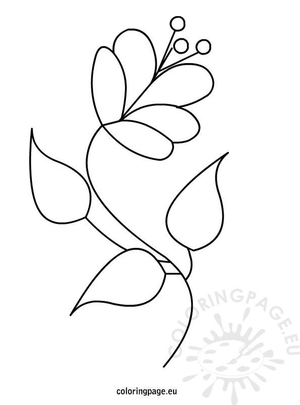 Download Flower template printable stencil - Coloring Page