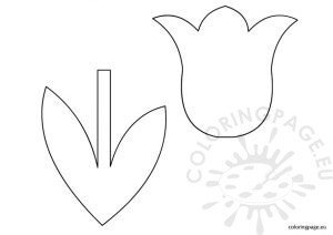 Tulip Template For Kids | Coloring Page