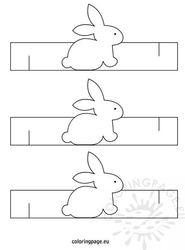 Download easter-bunny-napkin-ring - Coloring Page